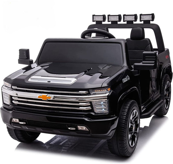 Gambol -12V Chevrolet Silverado 4x4 2 Seater Kids Ride On Car with RC -Black