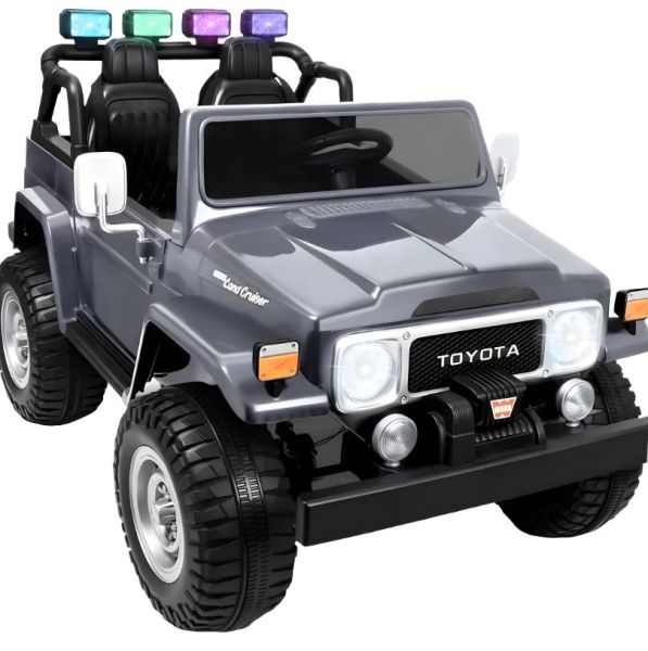 Gambol - Kids Electric Ride-on Truck Licensed Toyota - 2 Seater - Grey Color